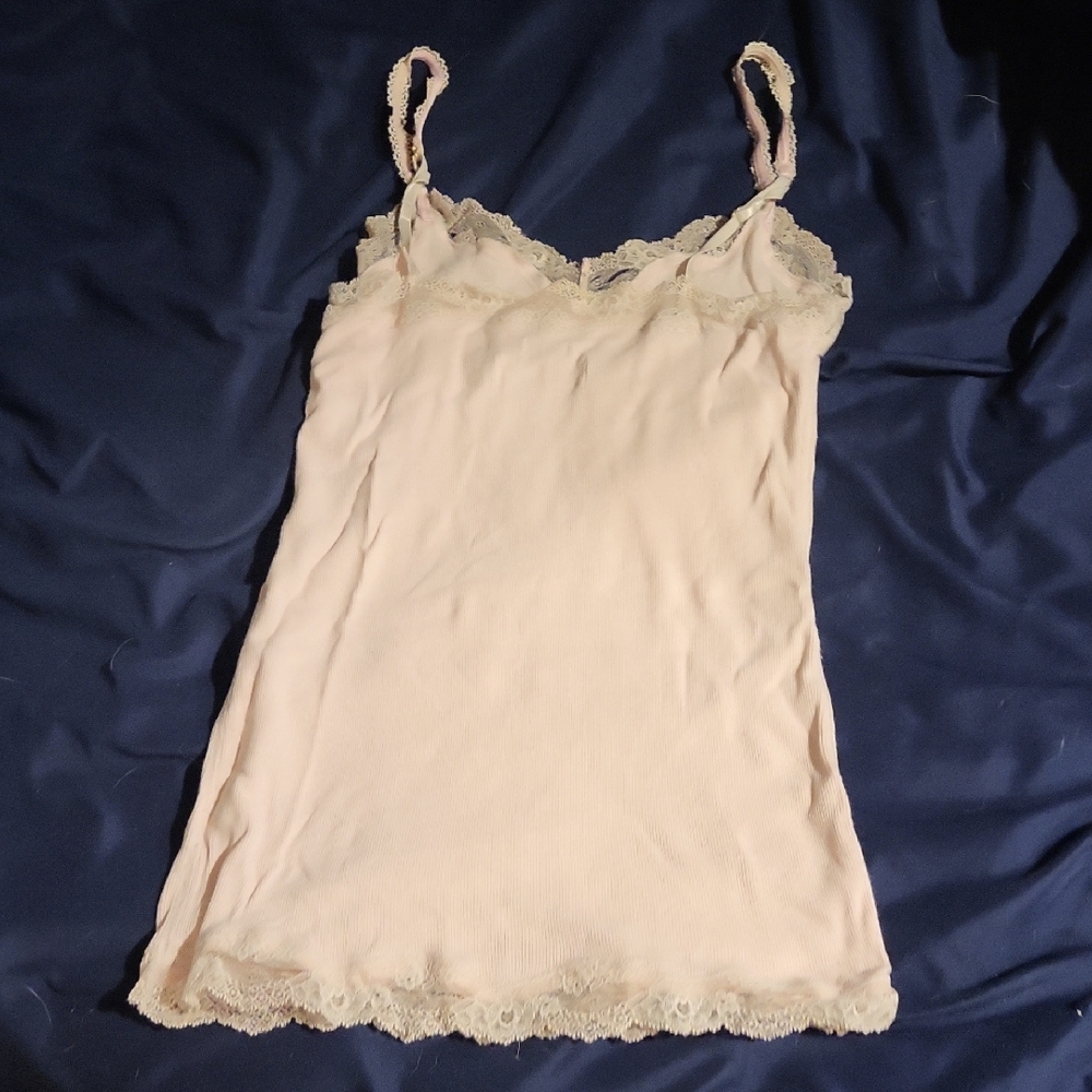 Abercrombie & Fitch Blush Lace Trim Top - Picture 3 of 4
